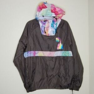 Walt Disney World Hooded Rainbow Watercolor Pullover Windbreaker Women's Medium